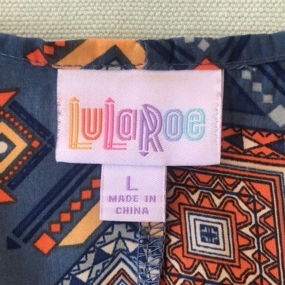 Lularoe Southwest Print Lindsay Kimono Duster Open Top Cardigan - Picture 5 of 8
